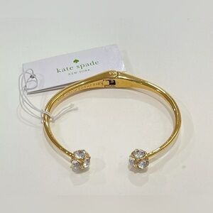 Kate Spade Lady Marmalade Clear/Gold Bangle Bracelet New